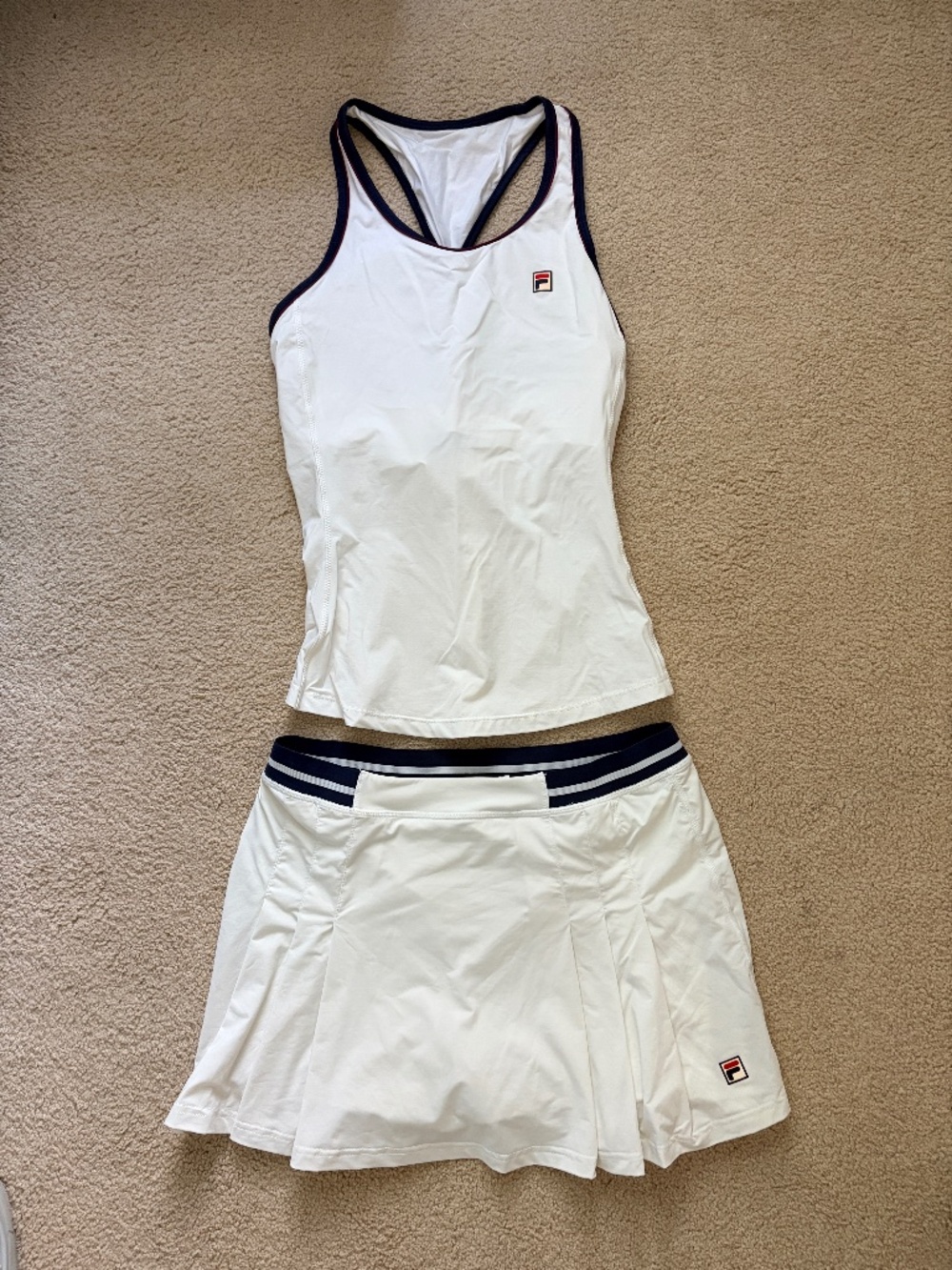 Women's FILA matching tennis tank and skort size M